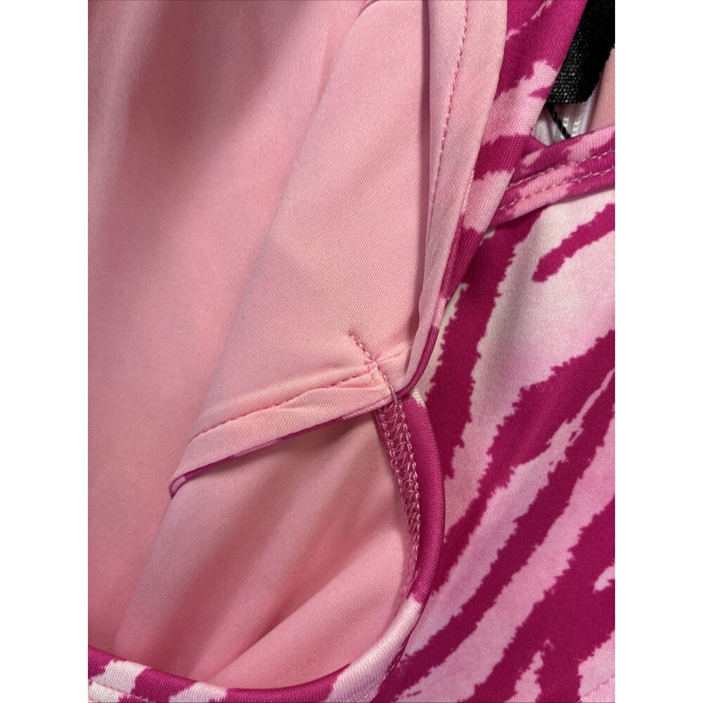 Vivienne Hu Cut Out Bodycon Cocktail Dress Sz 4 Bold Pink Zebra Print Party READ - Picture 15 of 16